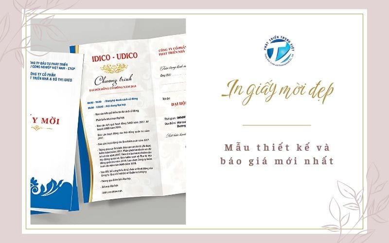 In giấy mời đẹp – Mẫu thiết kế và báo giá mới nhất